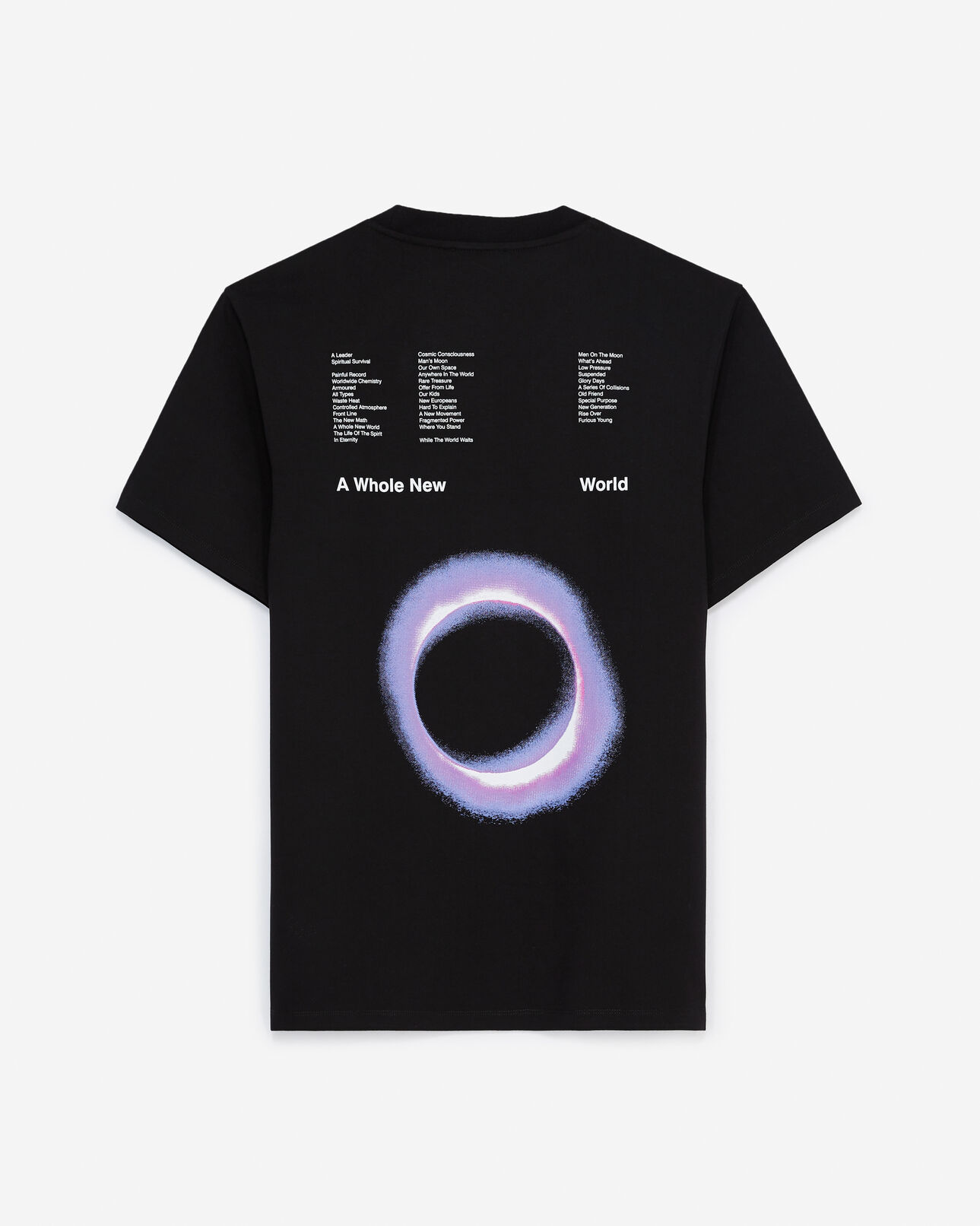 The Kooples HOMME BLACK t-shirt noir coton à imprimé éclipse dos
