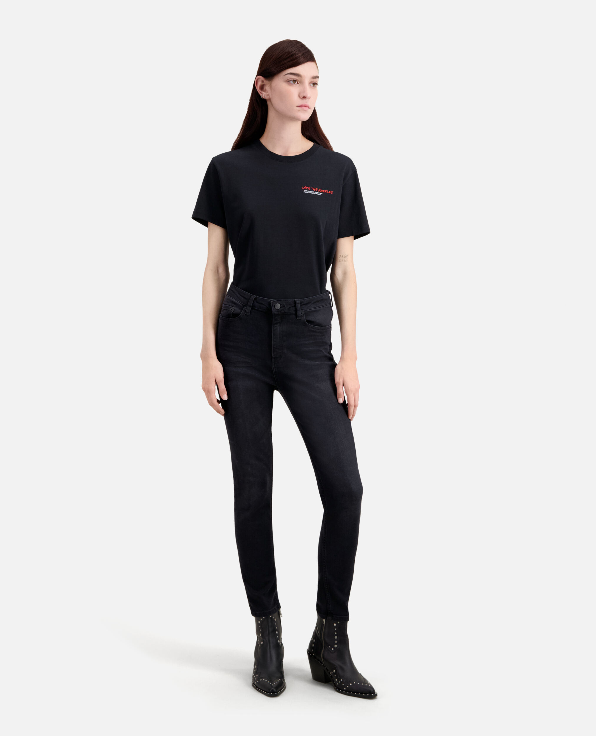 Slim black jeans, BLACK, hi-res image number null