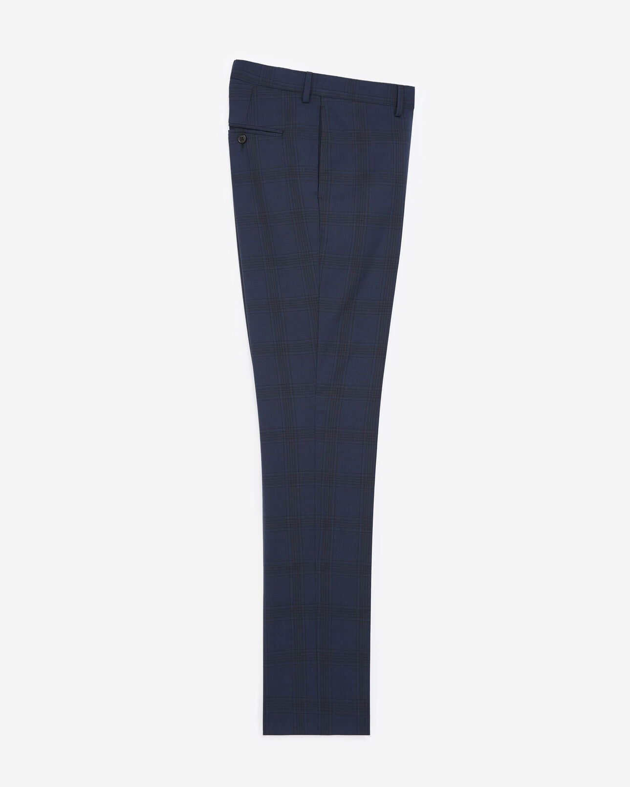 The Kooples MEN NAVY blue suit pants in wool with check motif