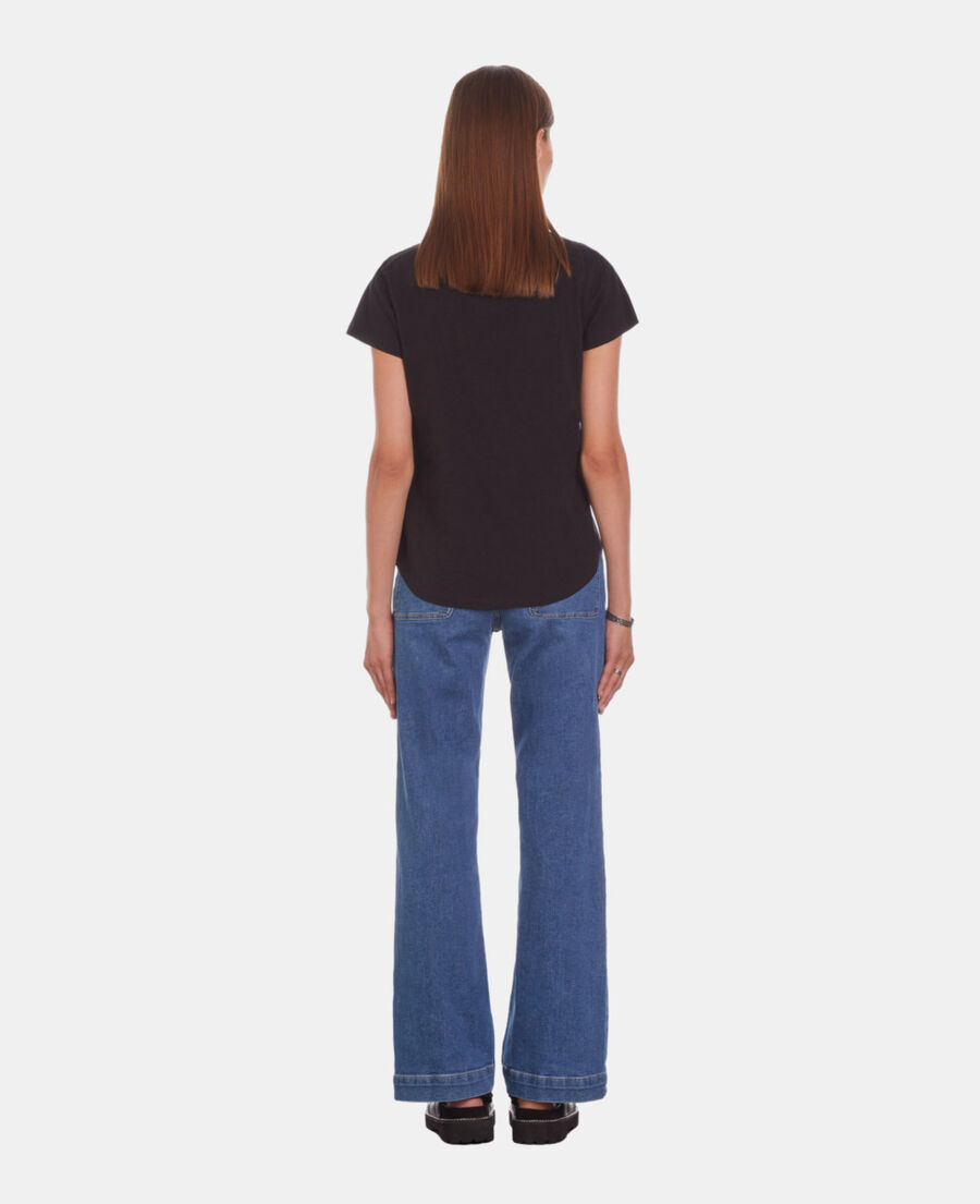 black t-shirt with stars