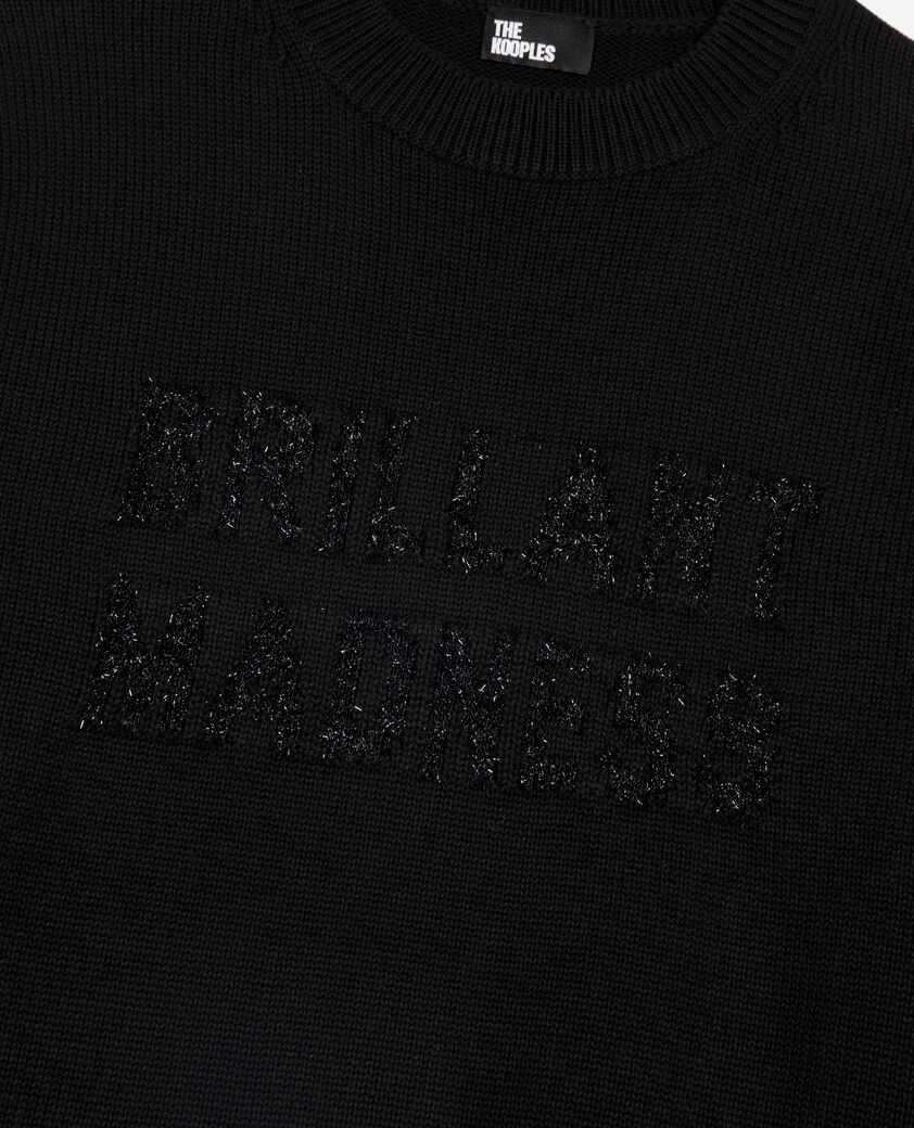 The Kooples F BLACK sweater with black lurex jaquard