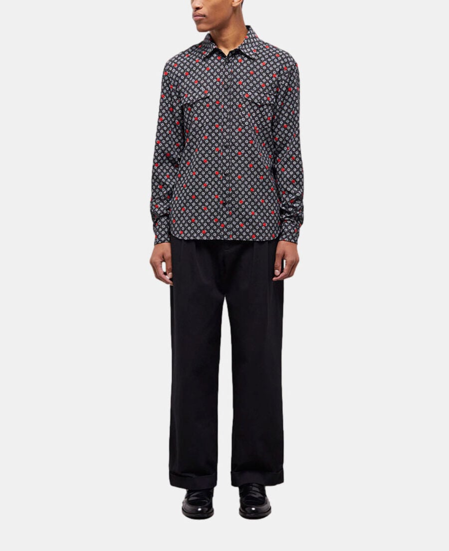 The Kooples MEN BLACK printed shirt