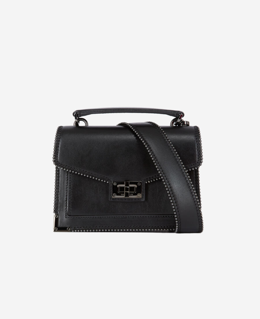 sac emily small en cuir noir