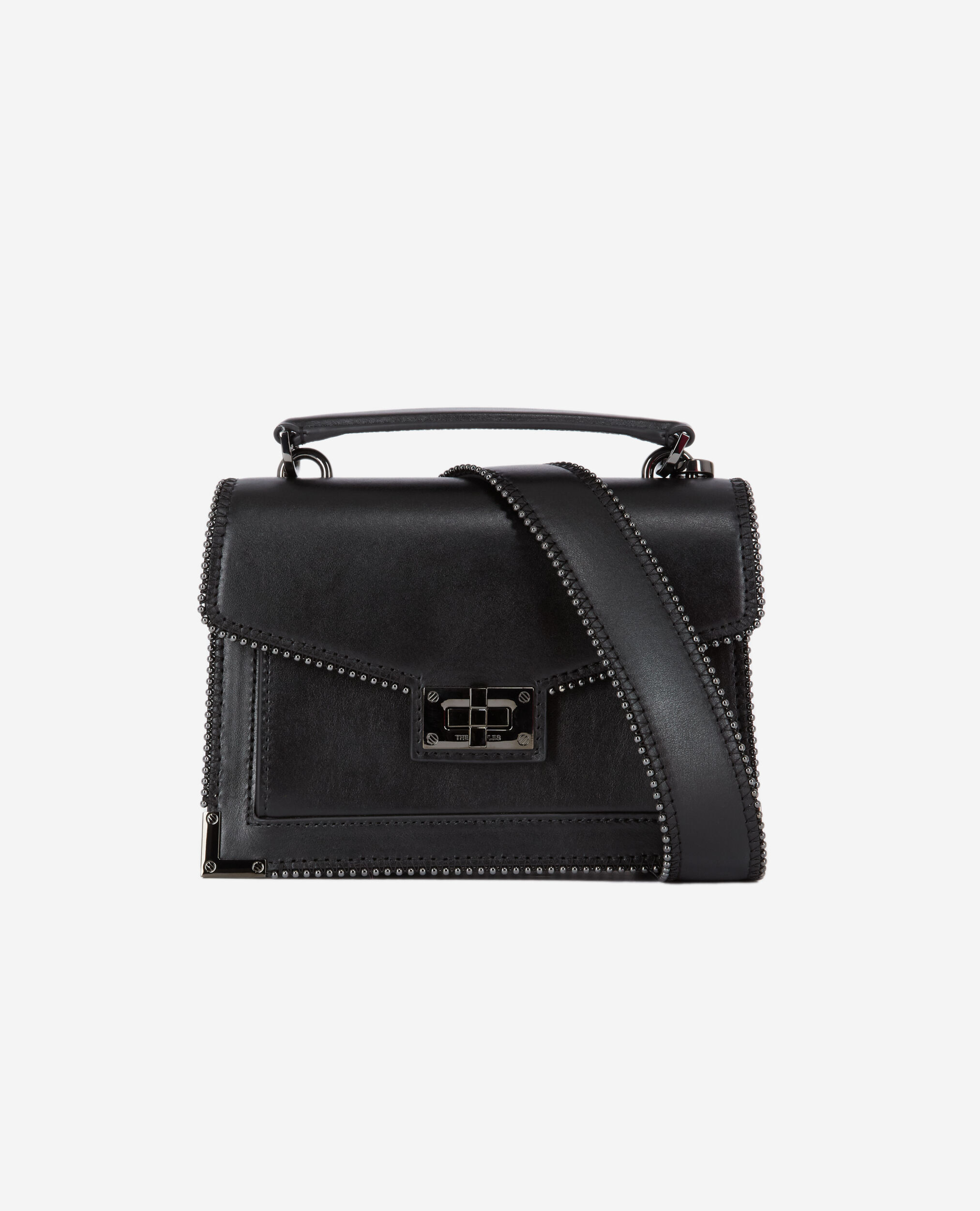 Small Emily bag in black leather, BLACK, hi-res image number null