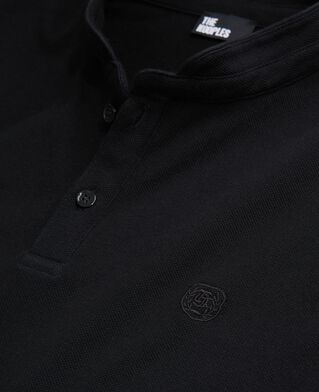 The Kooples H BLACK black cotton polo t-shirt