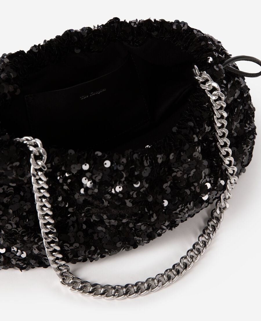 The Kooples WOMEN BLACK taylor black sequin bag