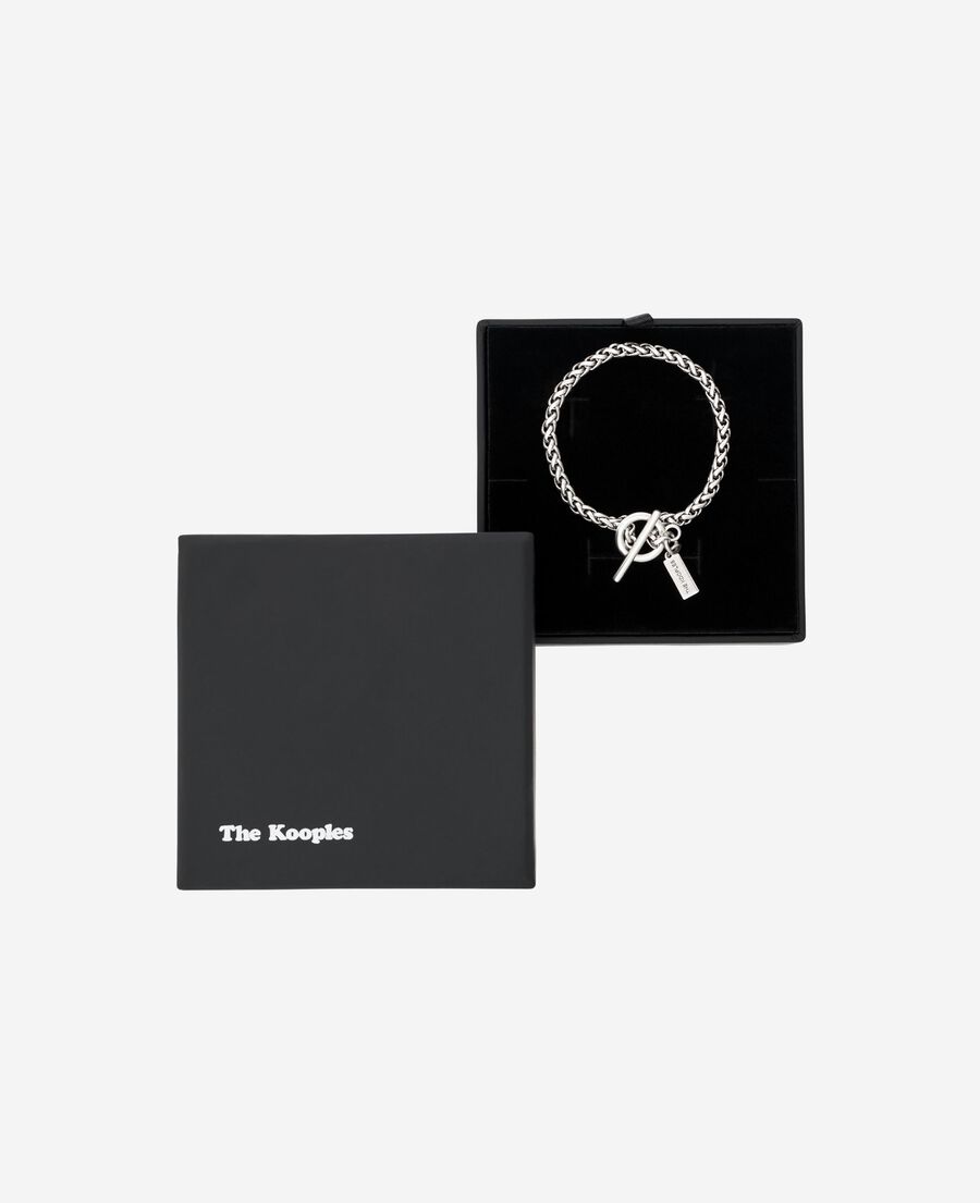 The Kooples HOMME SILVER bracelet medium en chaîne argenté