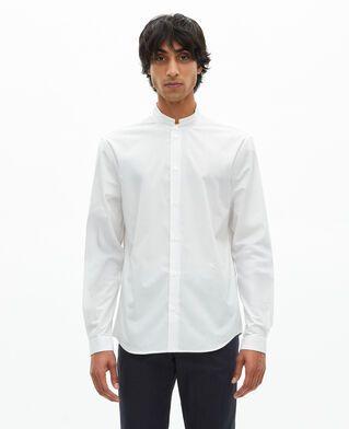 The Kooples MEN WHITE / BLACK formal shirt with white collar