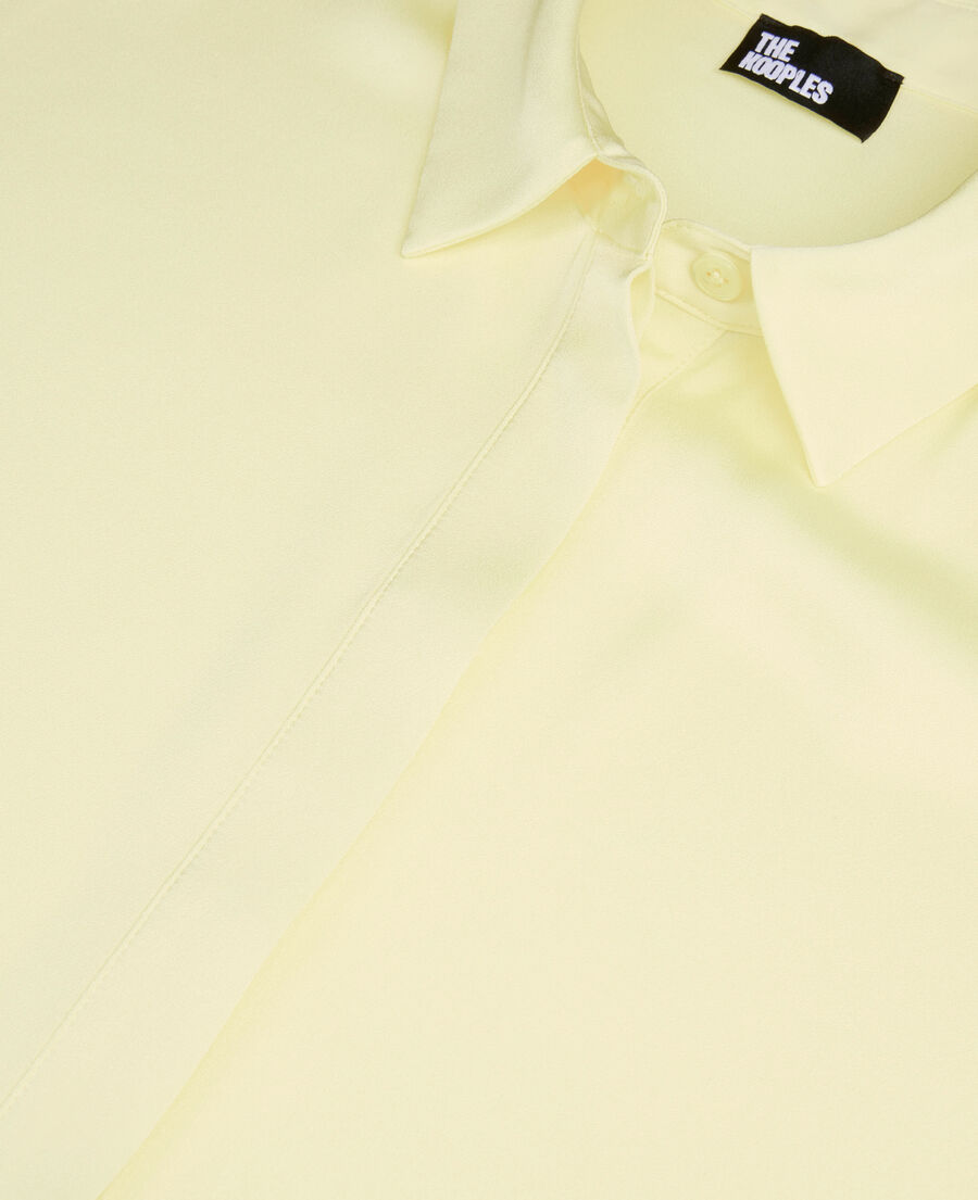 The Kooples FEMME LIGHT YELLOW chemise ample en soie jaune