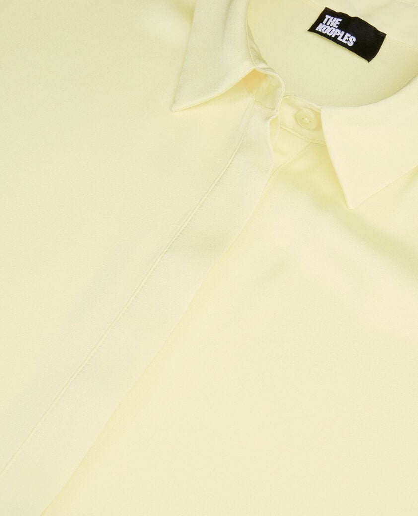 The Kooples FEMME LIGHT YELLOW chemise ample en soie jaune