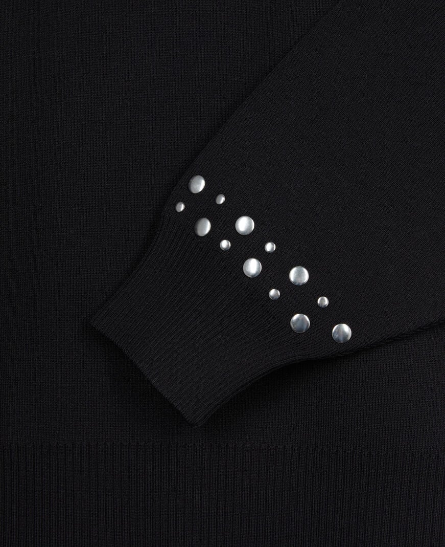 The Kooples F BLACK black sweatshirt with studs