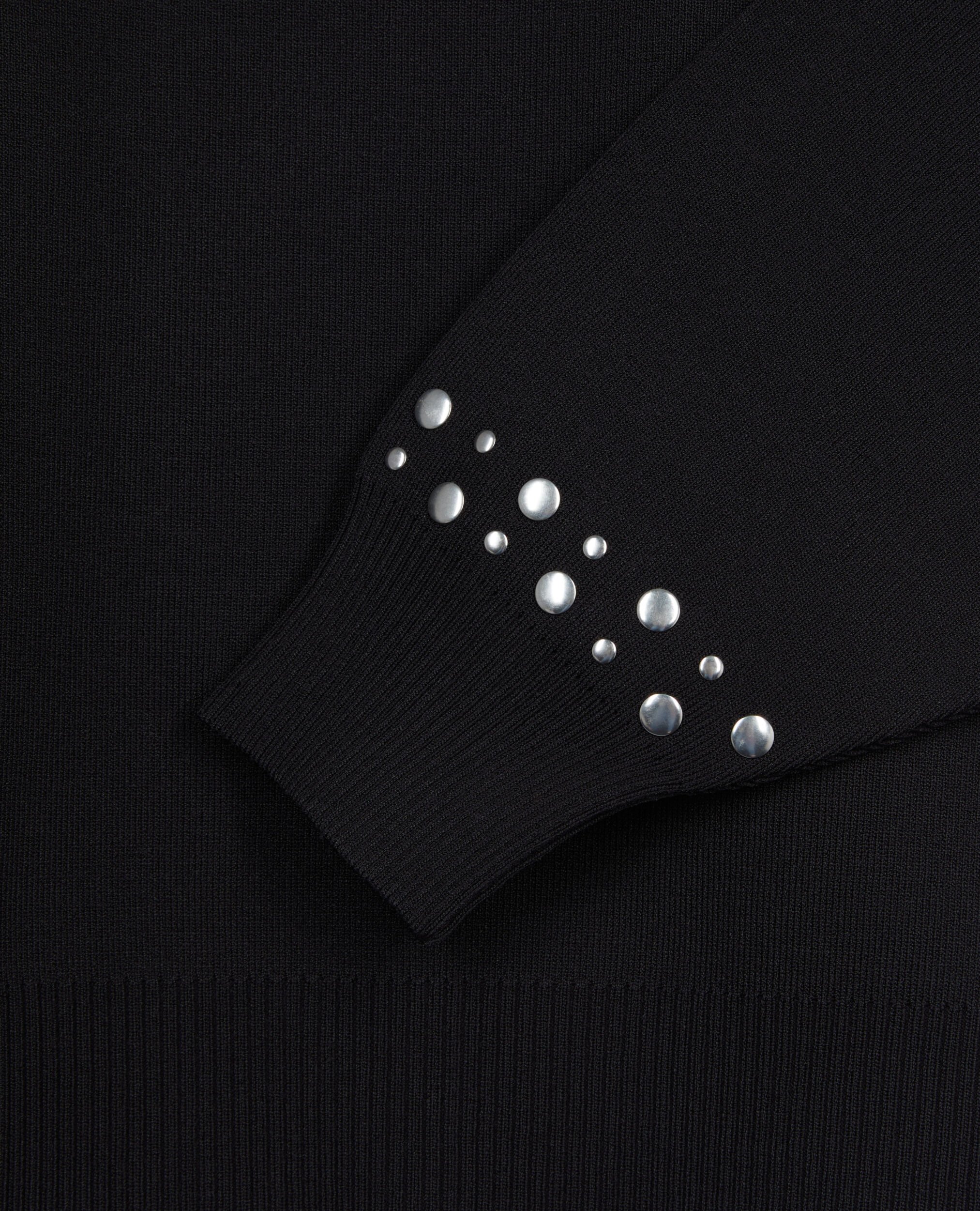 Black sweatshirt with studs, BLACK, hi-res image number null