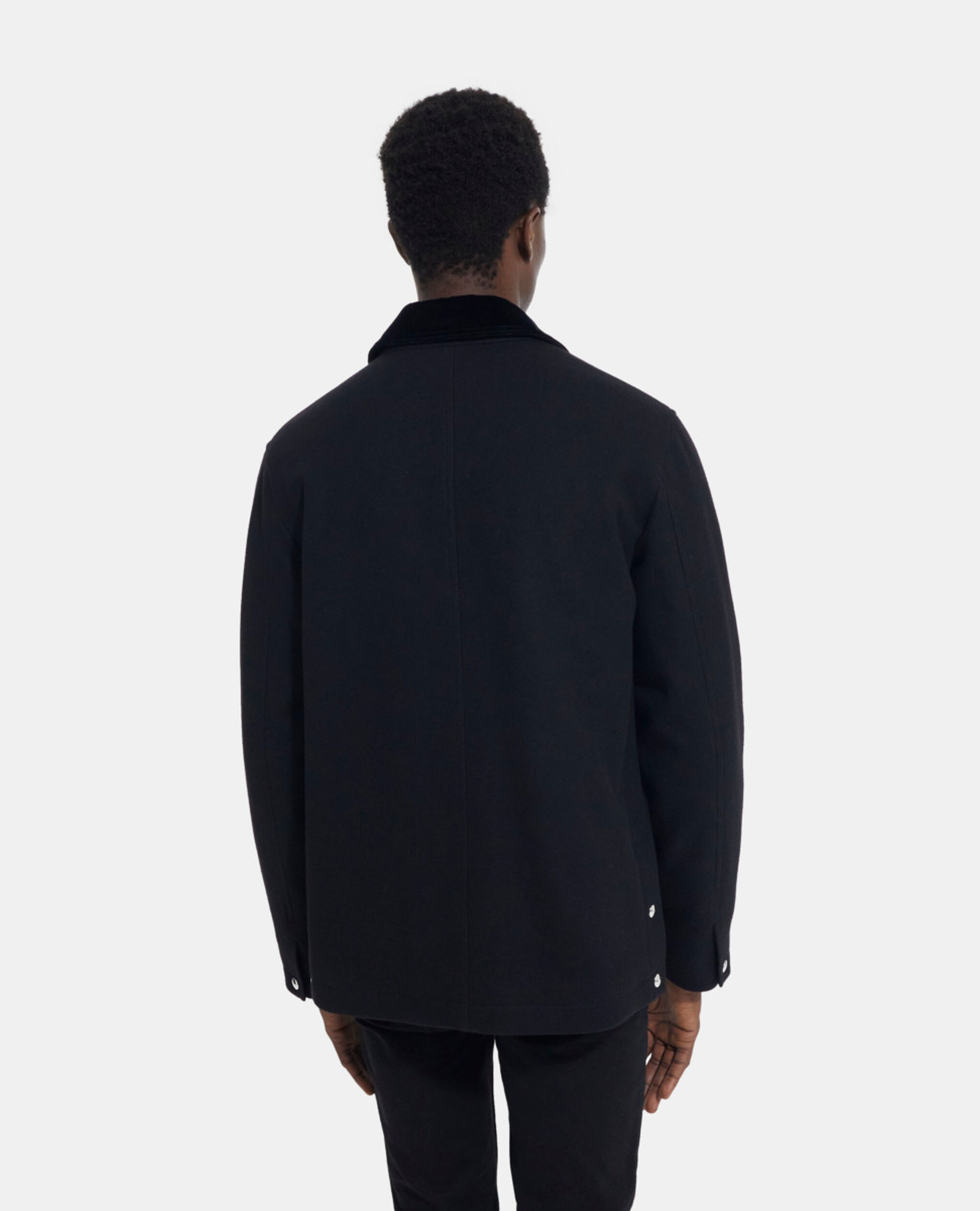 Black checked jacket, BLACK, hi-res image number null