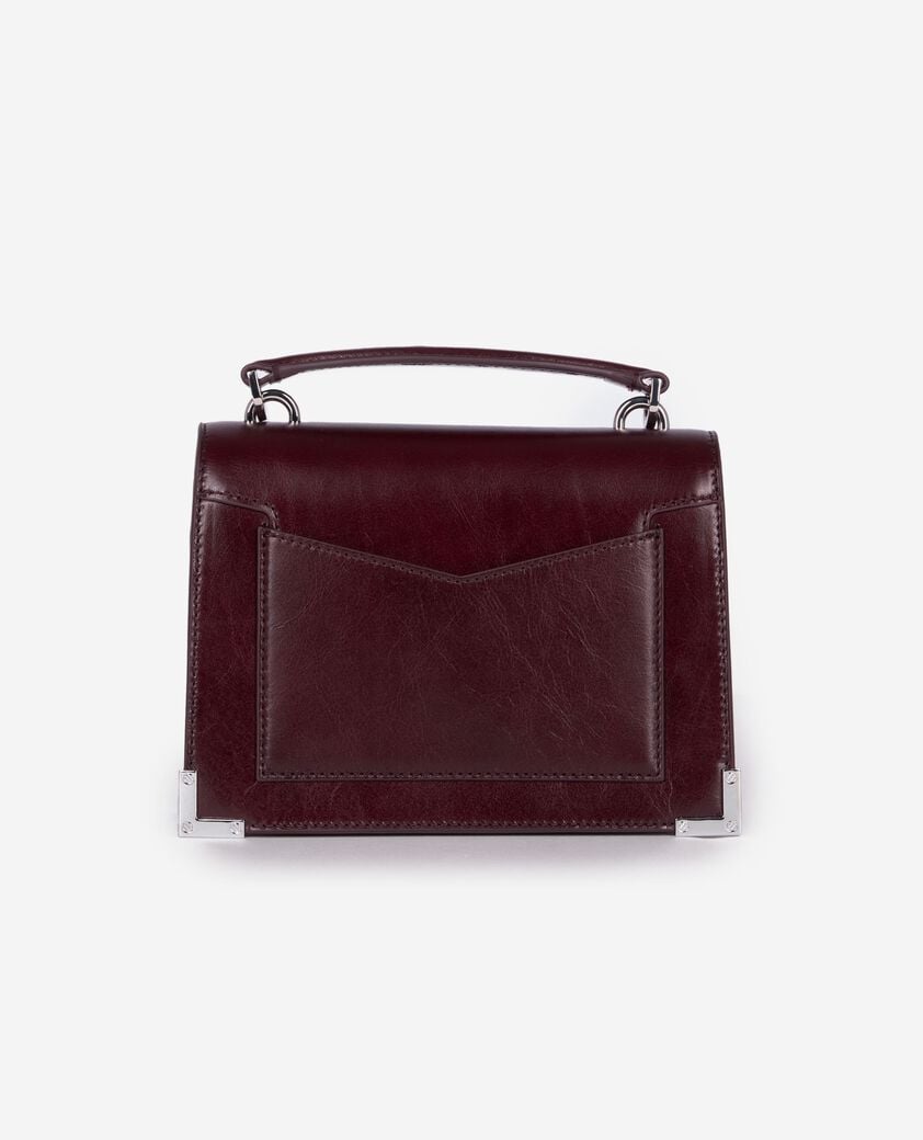 The Kooples FEMME BORDEAUX sac emily small en cuir craquelé bordeaux