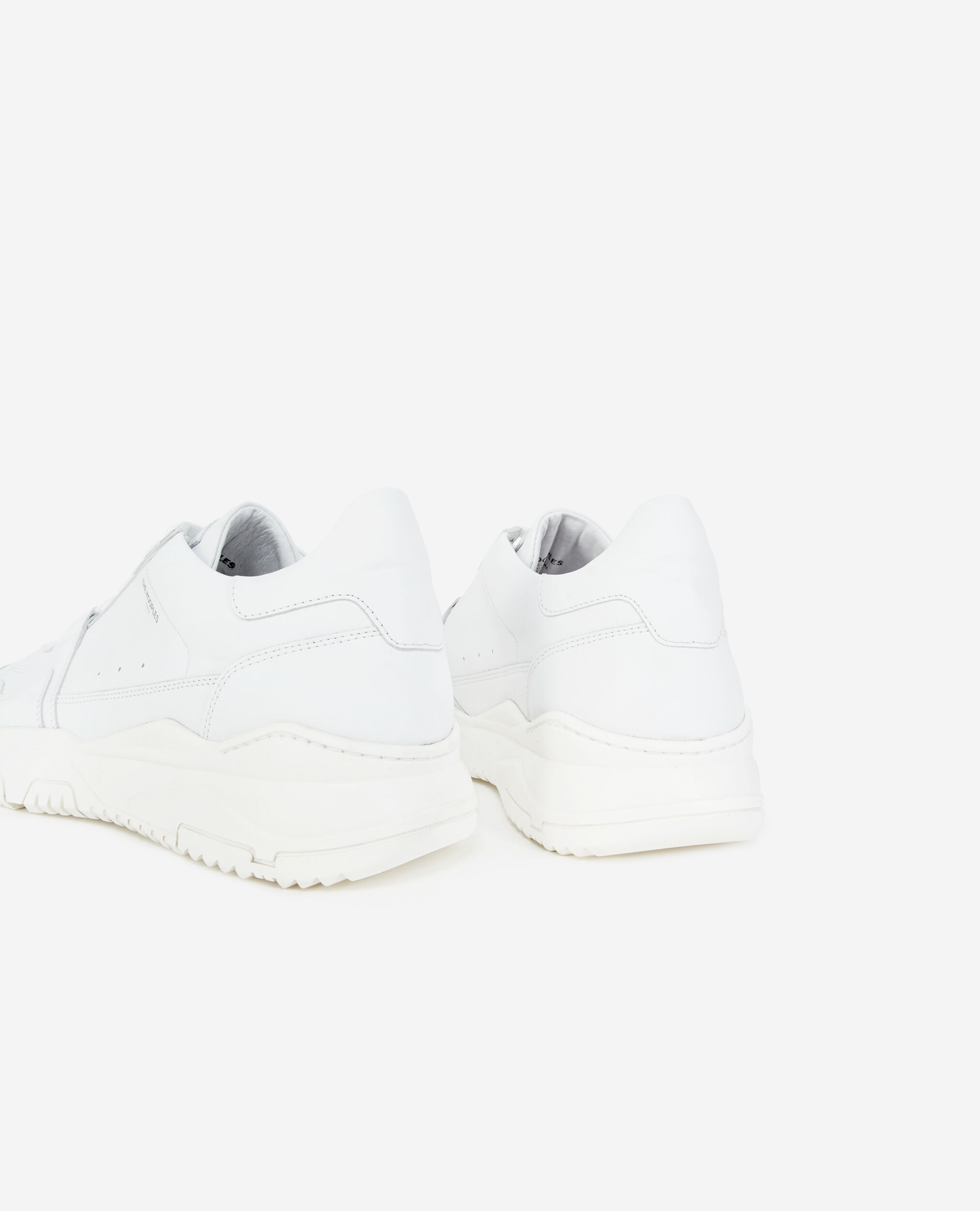 White leather sneakers, WHITE, hi-res image number null