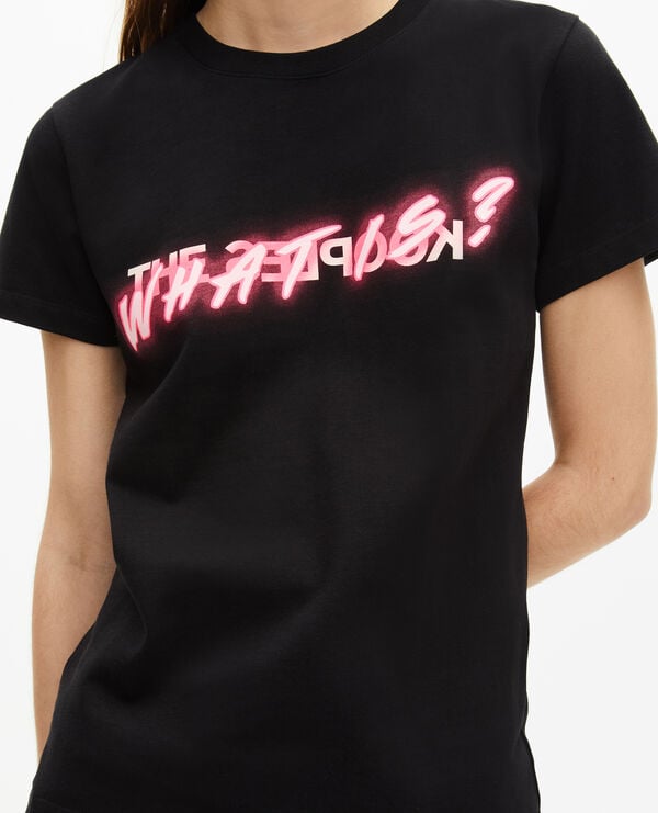The Kooples FEMME BLACK t-shirt what is effet néon noir