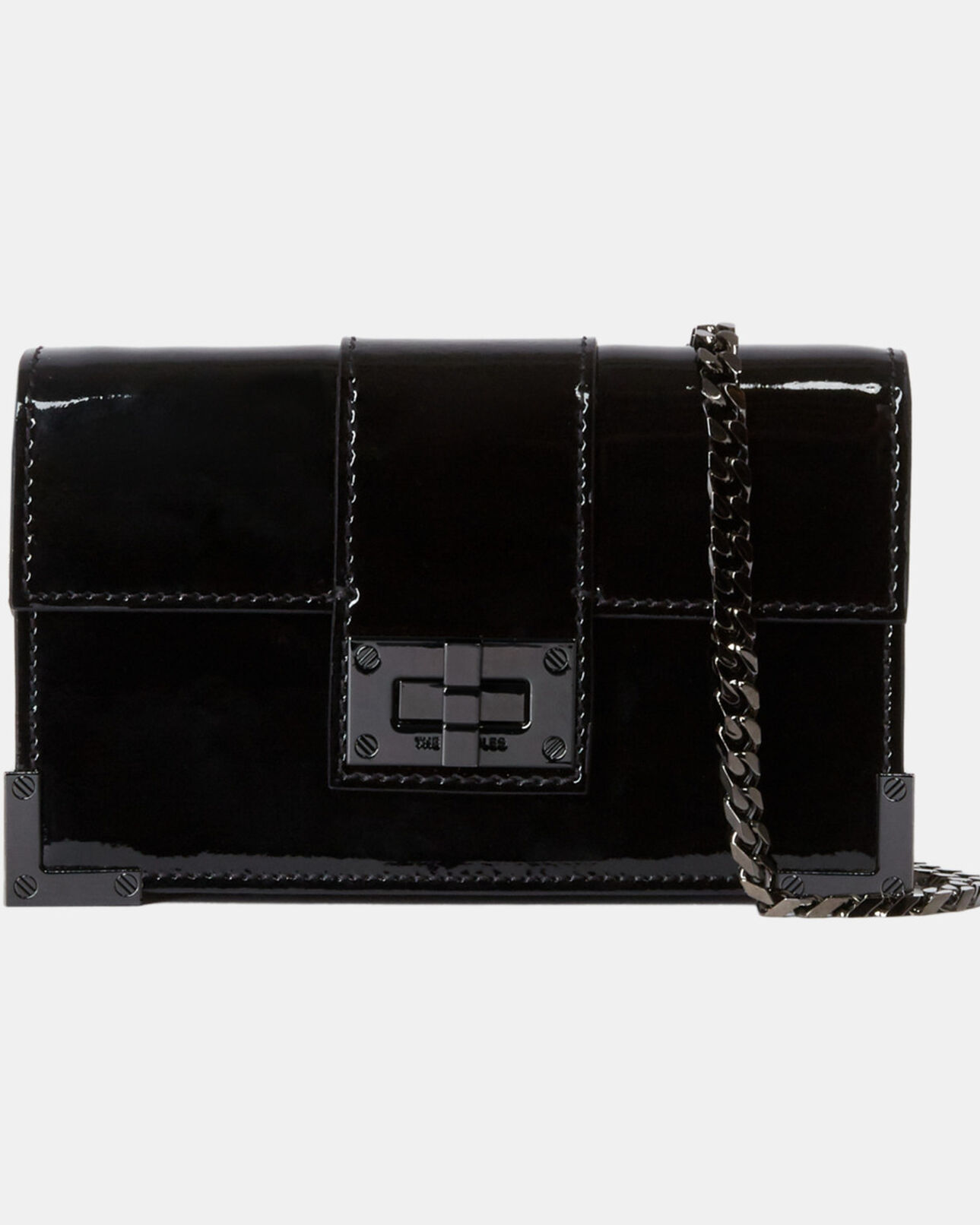 The Kooples FEMME BLACK pochette emily small en cuir noir