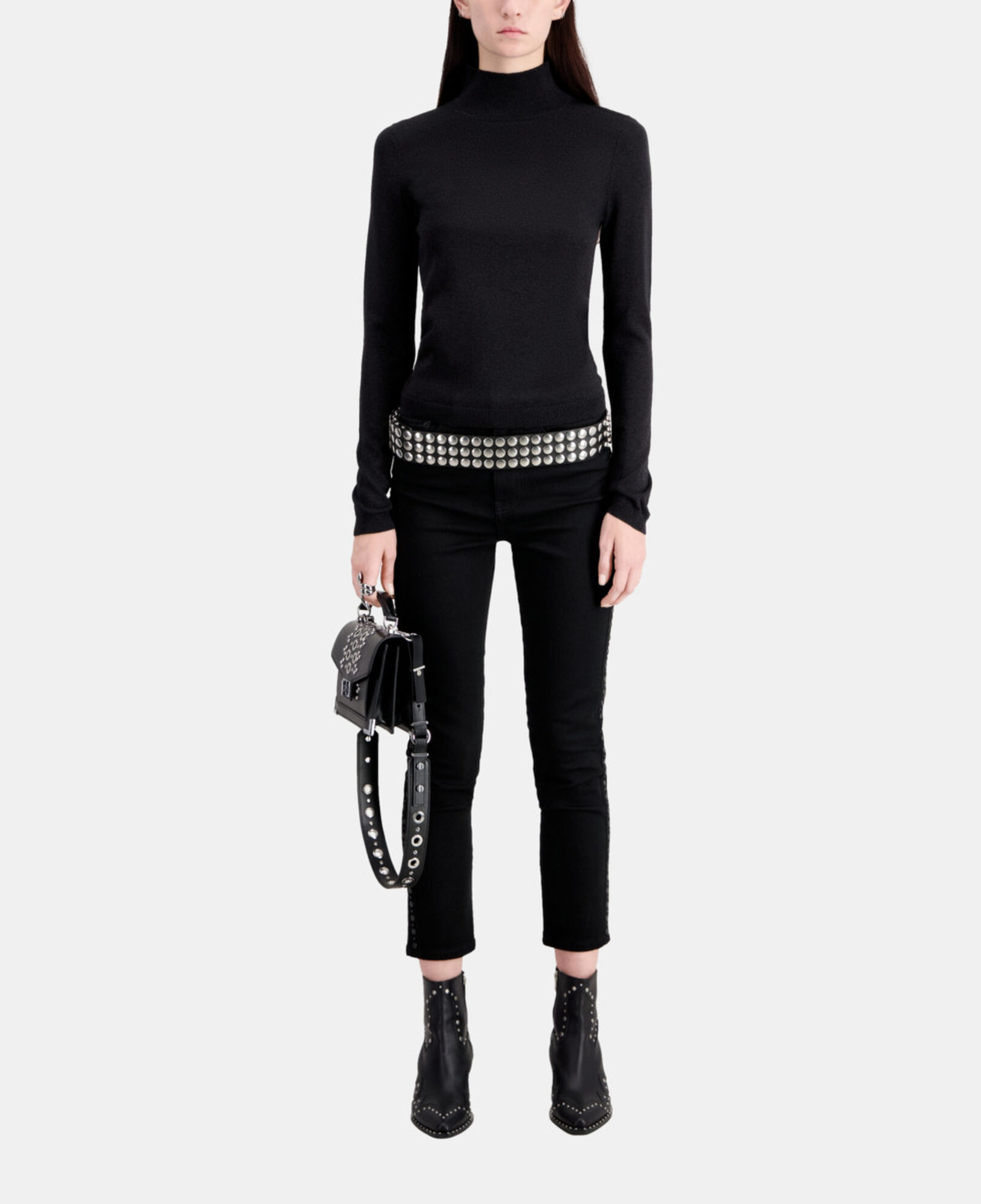 The Kooples WOMEN BLACK black glitter effect sweater