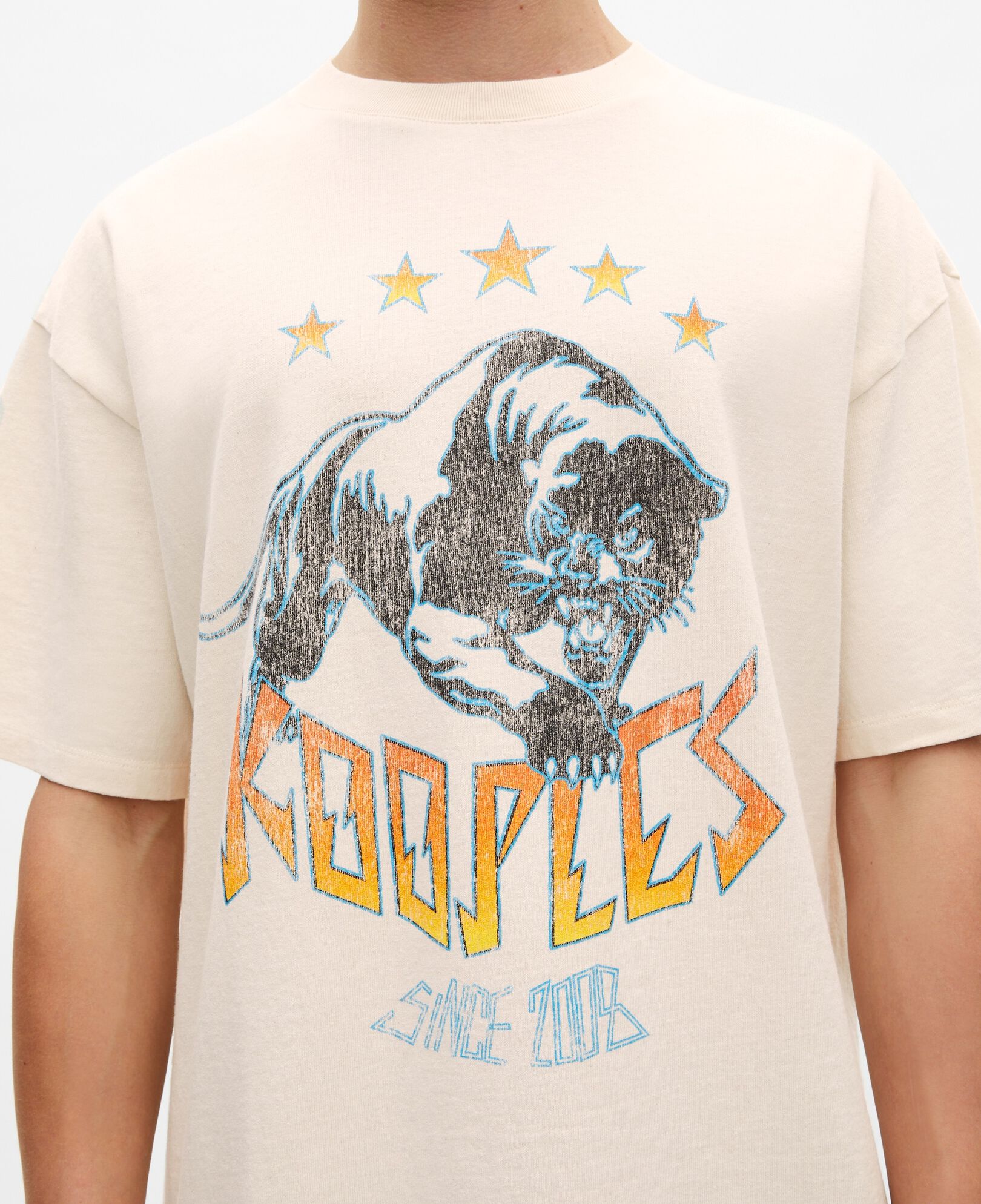 The Kooples MEN ECRU ecru screen print t-shirt