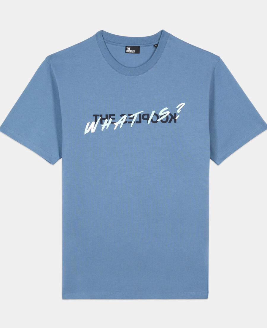 The Kooples MEN STONE BLUE light blue what t-shirt