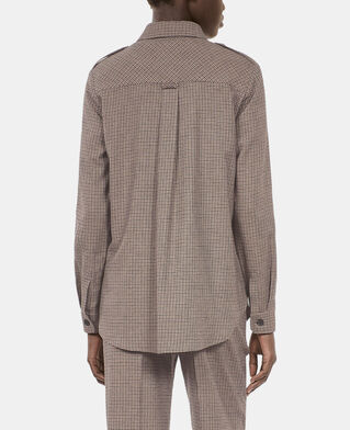 The Kooples MUJER BEIGE-BROWN camisa larga cuadros