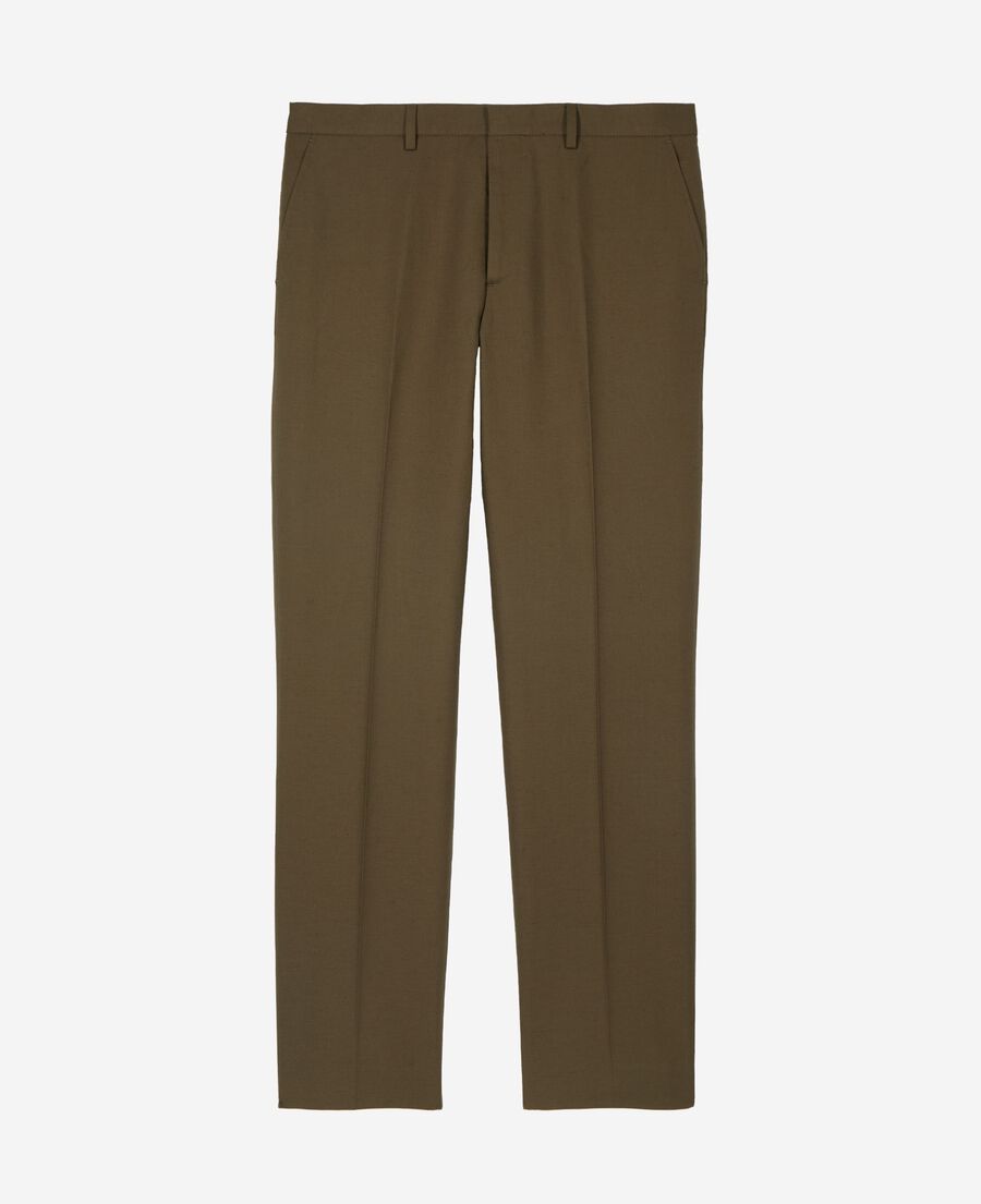 The Kooples MEN KAKI straight khaki suit pants