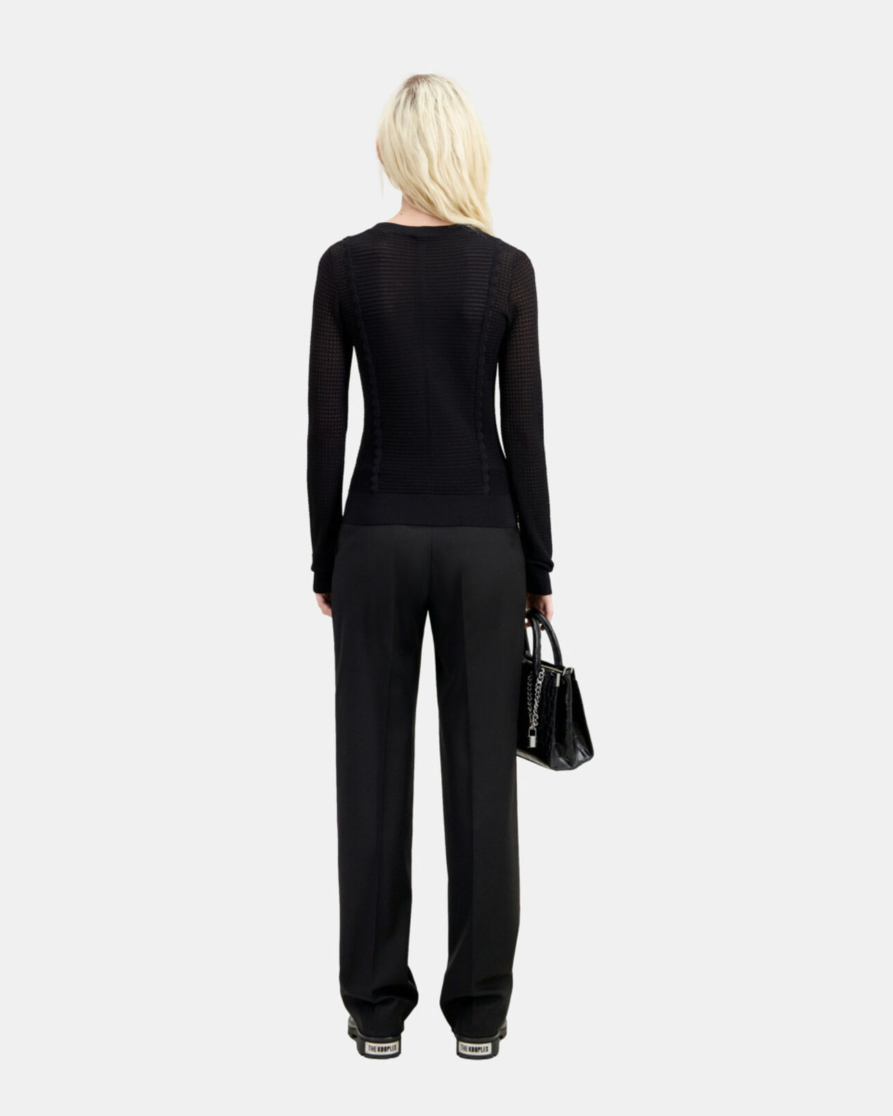 The Kooples MUJER BLACK jersey negro punto calado