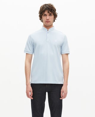 The Kooples H LAVENDER light blue cotton pique polo t-shirt