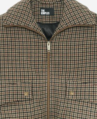 The Kooples WOMEN CAMEL / BEIGE camel wool houndstooth jacket
