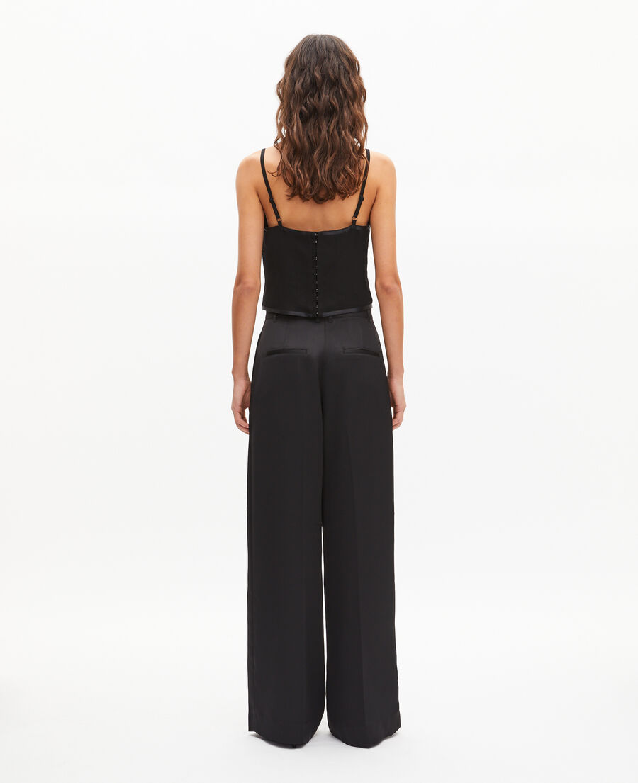 The Kooples FEMME BLACK top avec d&eacute;tails de n&oelig;uds noir