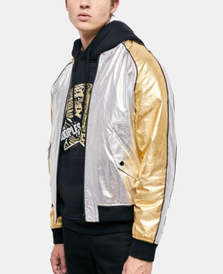 The Kooples HOMME SILVER / GOLD bomber doré et argenté