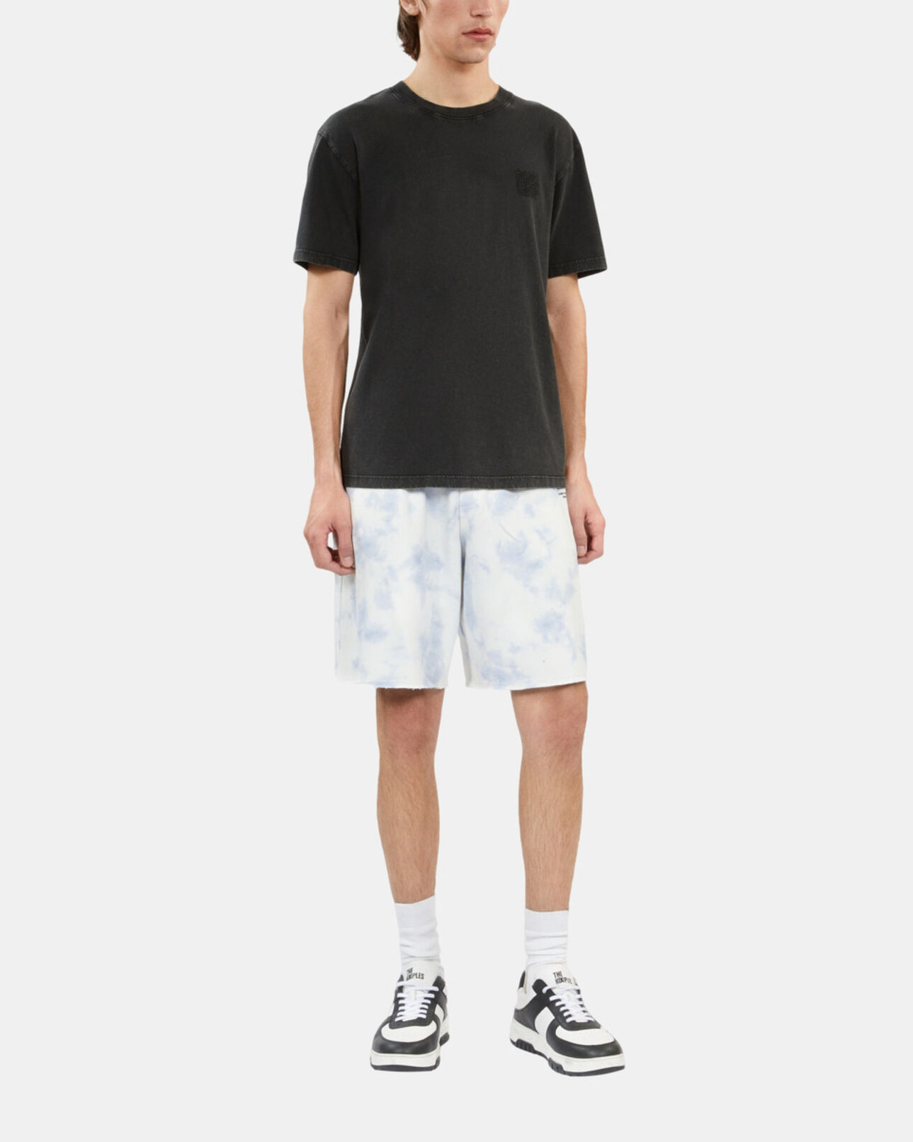 The Kooples MEN BLACK black t-shirt with logo embroidery