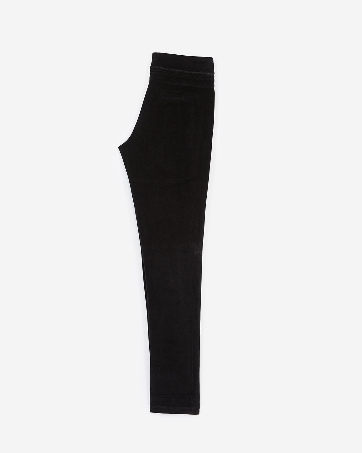 Jogging noir velours à logo dévoré, BLACK, hi-res image number null
