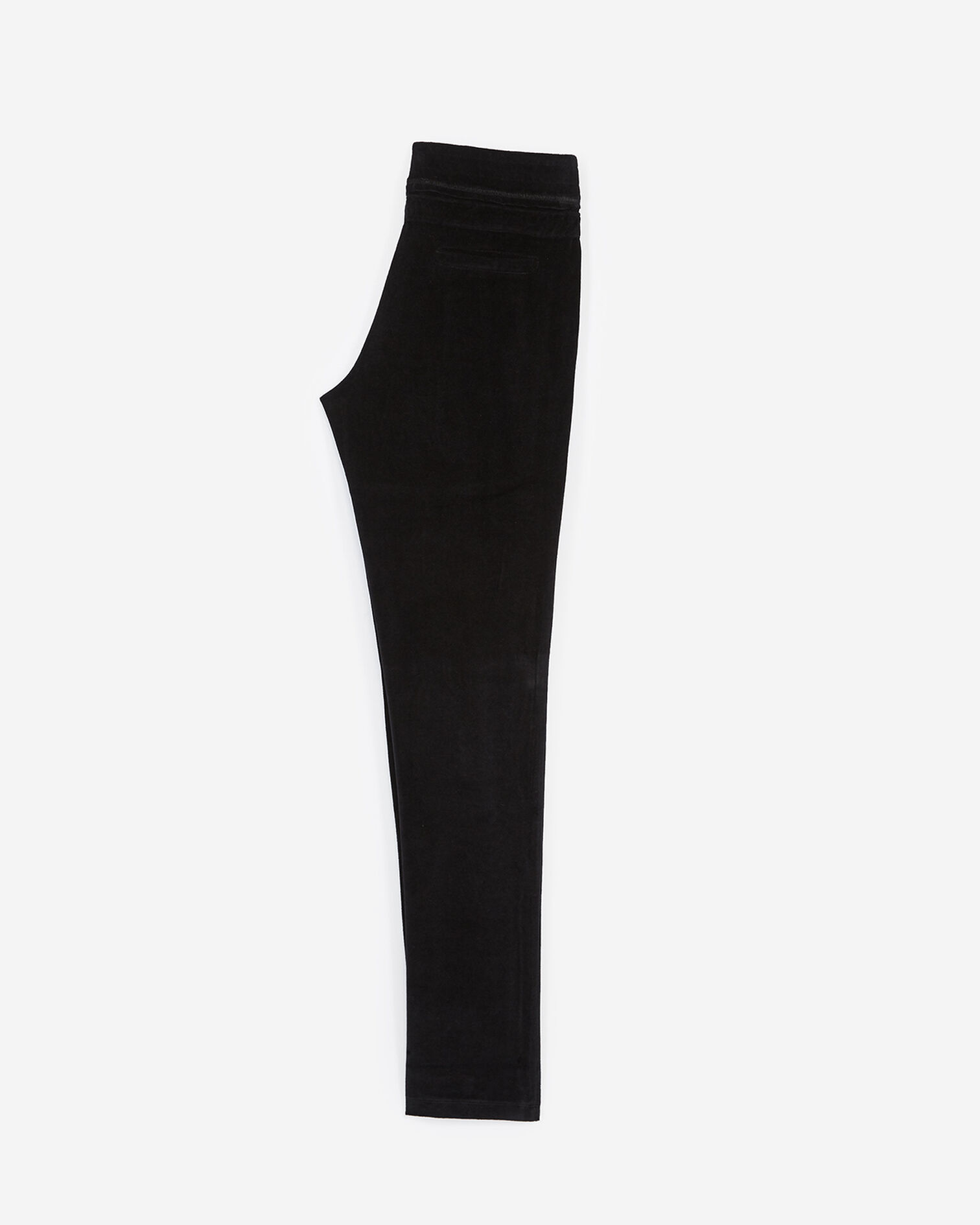 Jogging noir velours à logo dévoré, BLACK, hi-res image number null