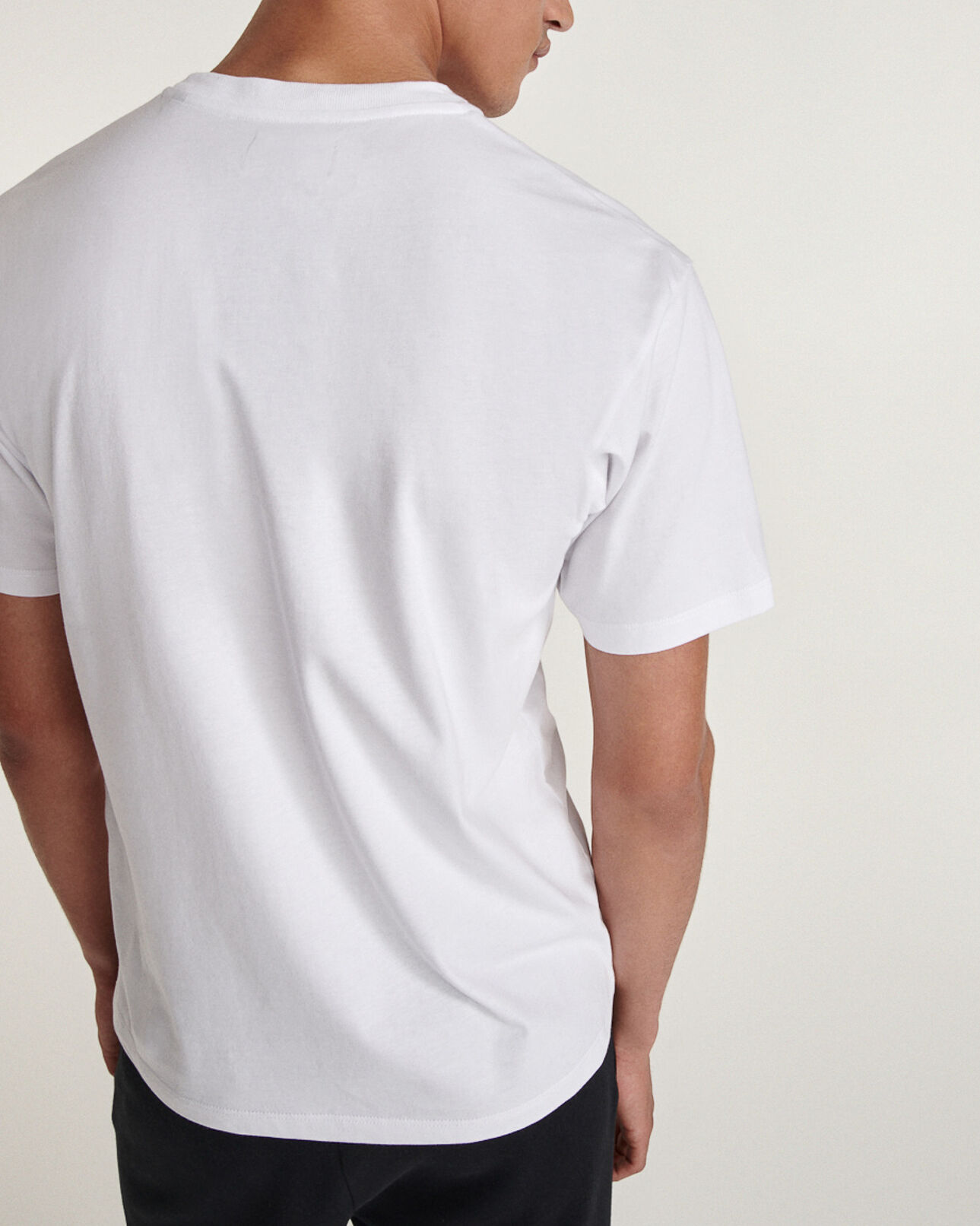 The Kooples HOMME WHITE t-shirt blanc à logo cœur cousu