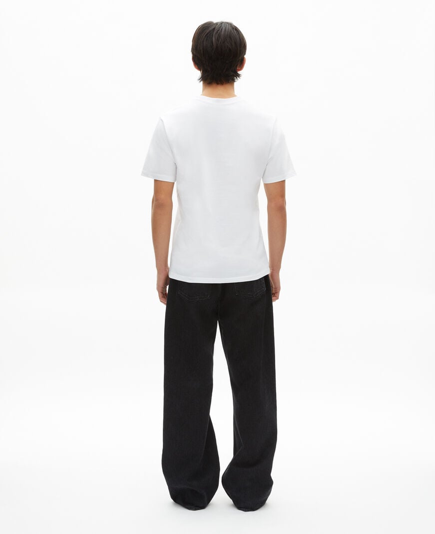 The Kooples MEN WHITE t-shirt with white heart flocking