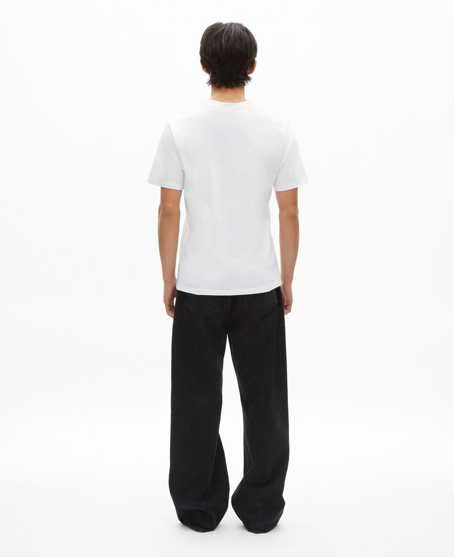 The Kooples MEN WHITE t-shirt with white heart flocking