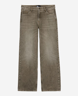 The Kooples FEMME OLIVE jean large olive