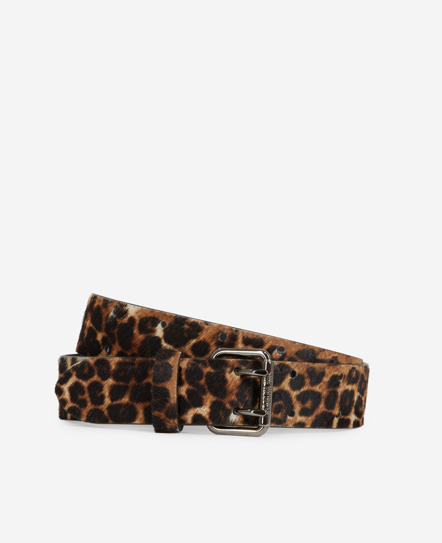 cinturón piel leopardo