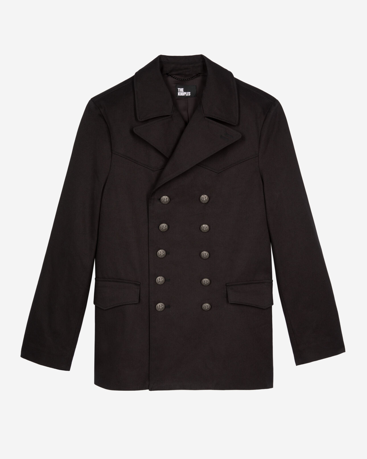 The Kooples H DARK GREY grey cotton coat