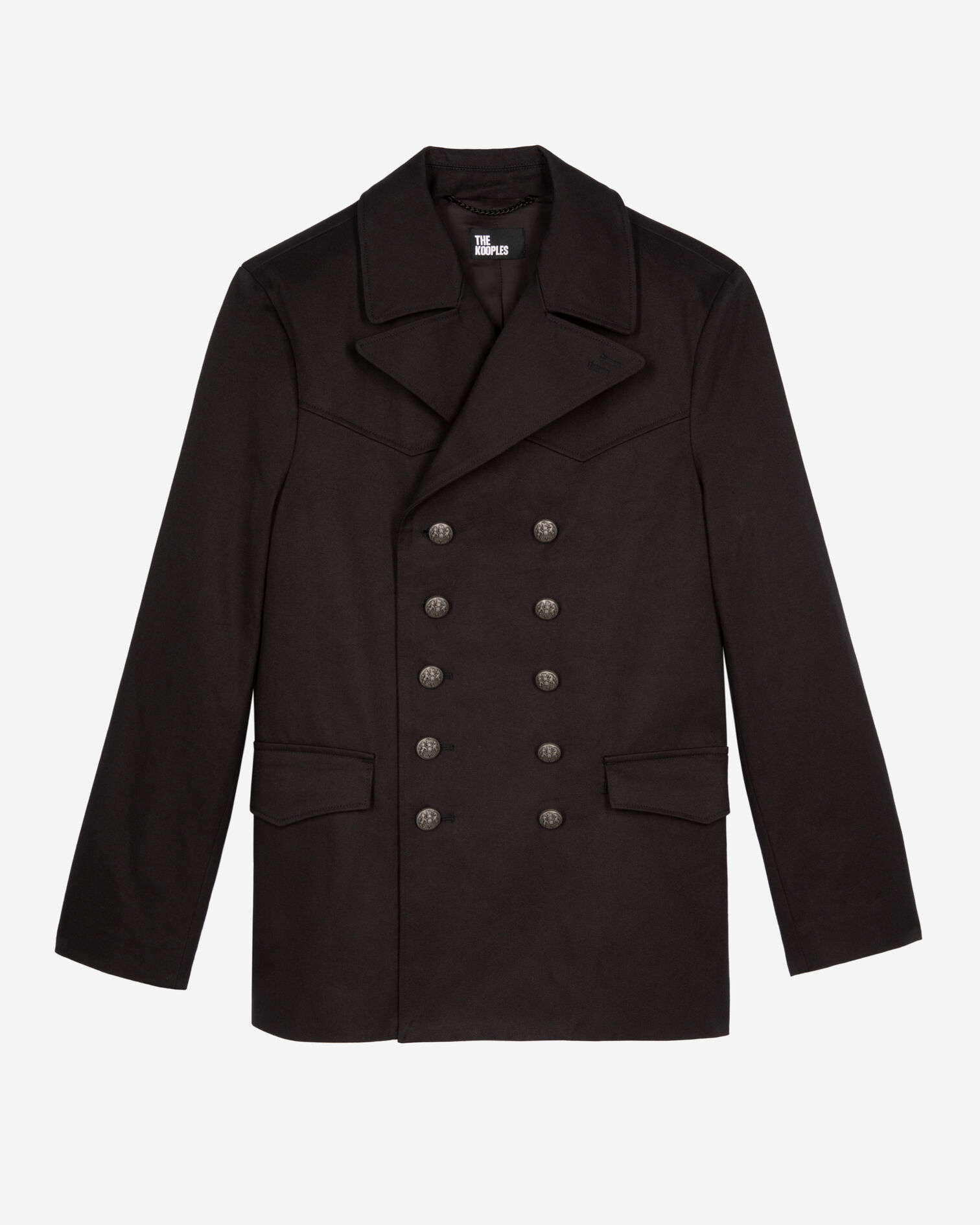 Grey cotton coat, DARK GREY, hi-res image number null