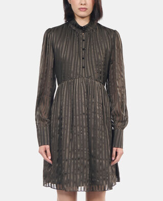 The Kooples WOMEN KAKI short khaki silk dress