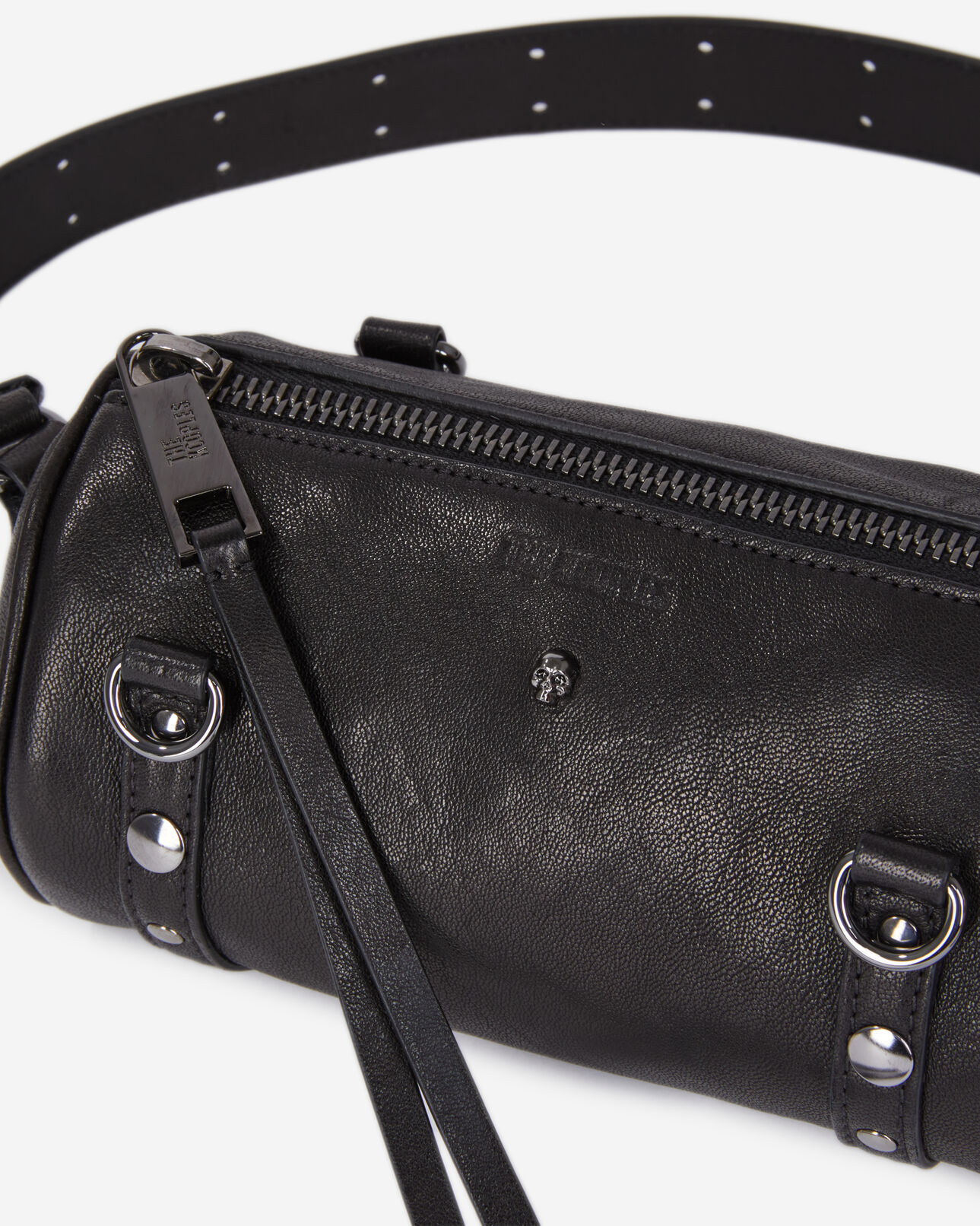 The Kooples DAMEN BLACK kleine jude schwarze umhängetasche aus leder