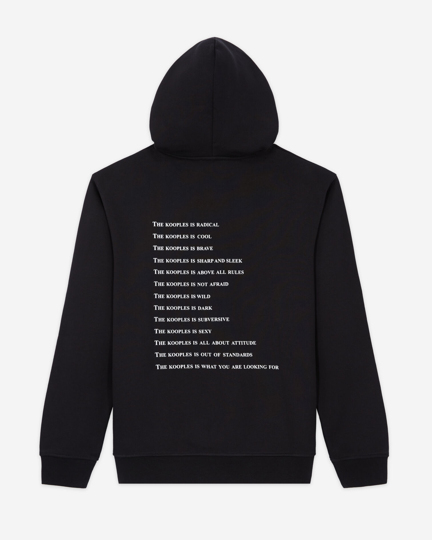 Herren Schwarzes Sweatshirt mit „What is“-Schriftzug, BLACK, hi-res image number null