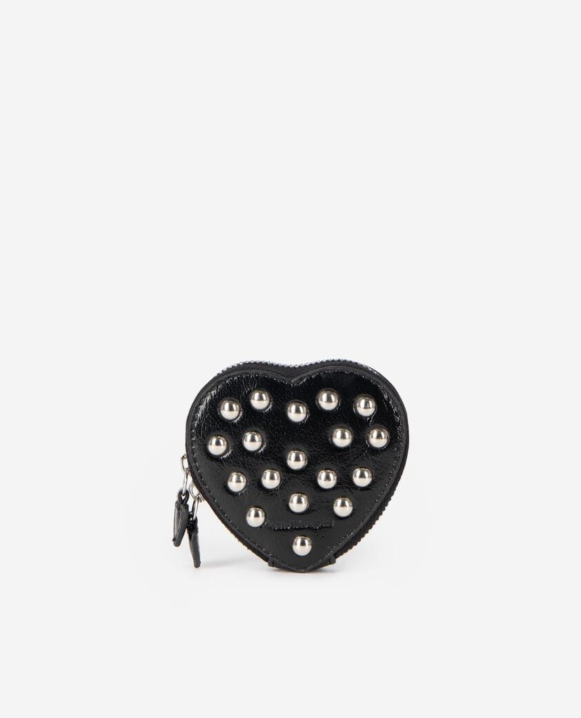 The Kooples FEMME BLACK bijou de sac porte monnaie en cuir noir