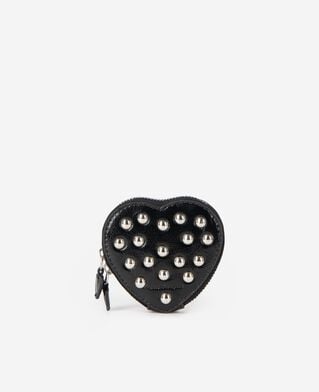 The Kooples FEMME BLACK bijou de sac porte monnaie en cuir noir