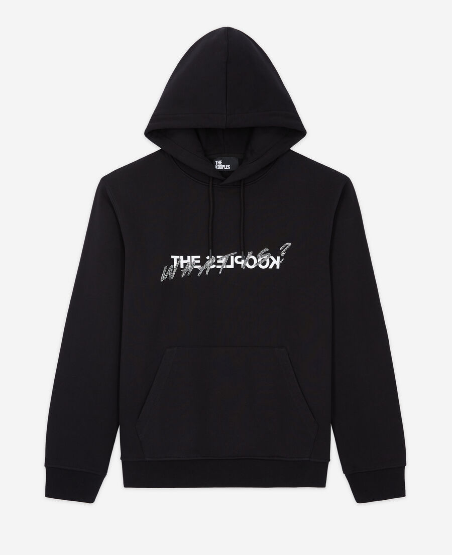 The Kooples MEN BLACK men's black what is sweatshirt