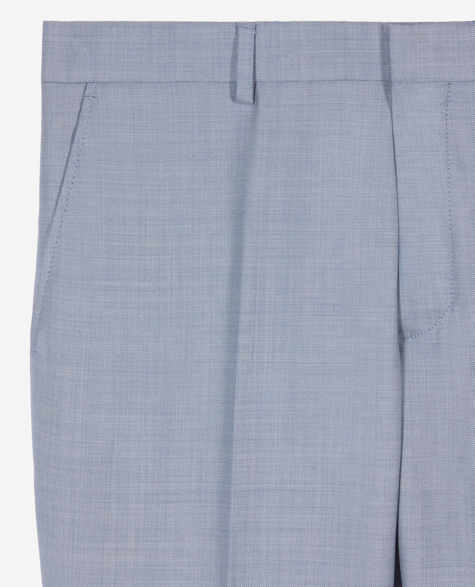 Blaue Slim Fit Anzughose aus Wolle, BLUE, hi-res image number null