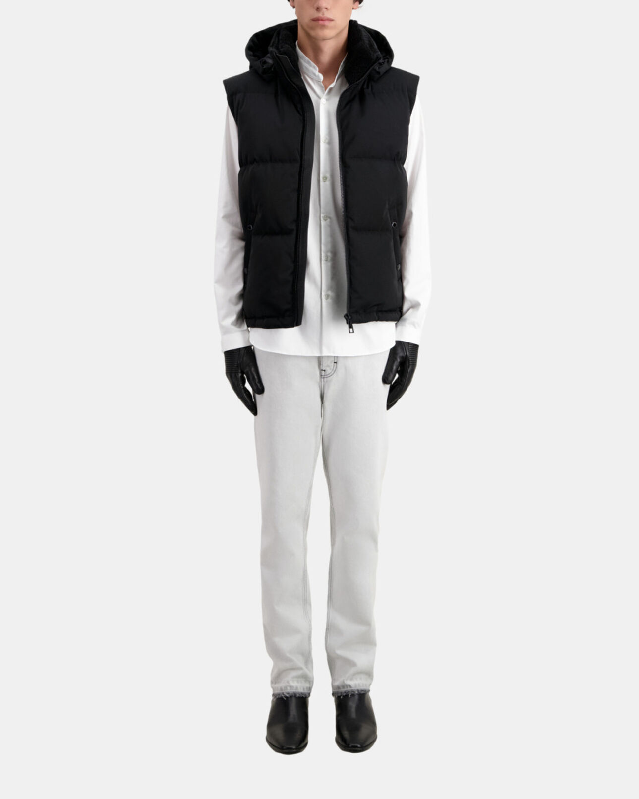 The Kooples HOMBRE BLACK anorak negro capucha sin mangas