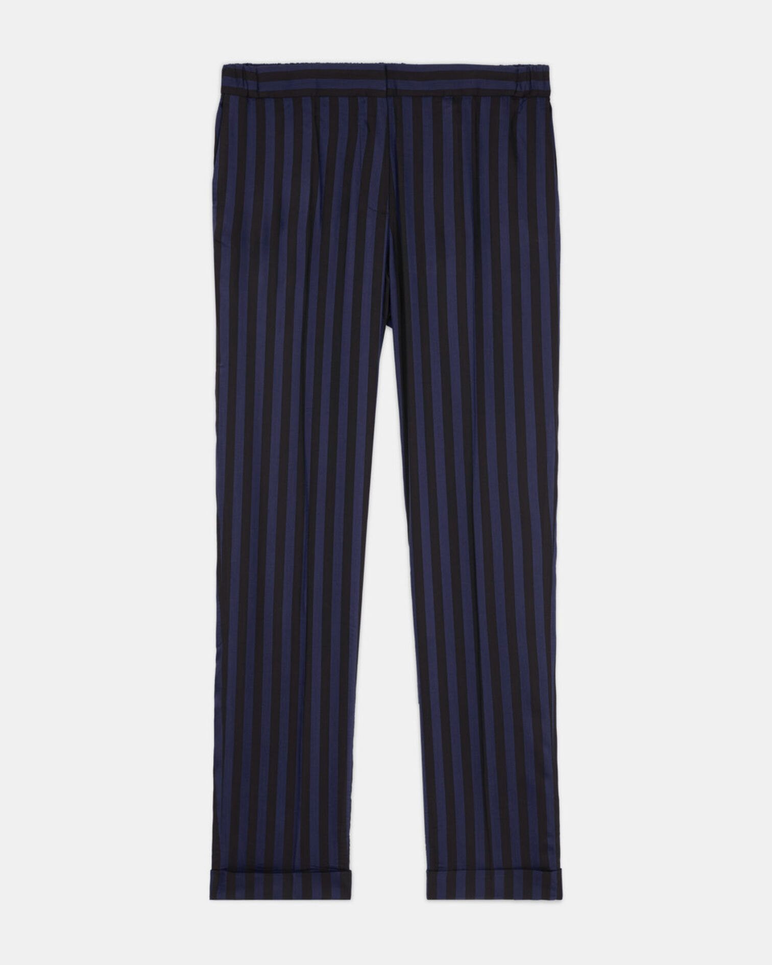 Pantalon droit rayé, BLACK NAVY, hi-res image number null